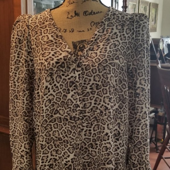 One State Animal Print blouce size Large - Picture 1 of 7